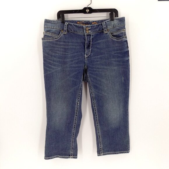 Seven7 Cropped Jeans Size 18 Blue - Picture 1 of 3